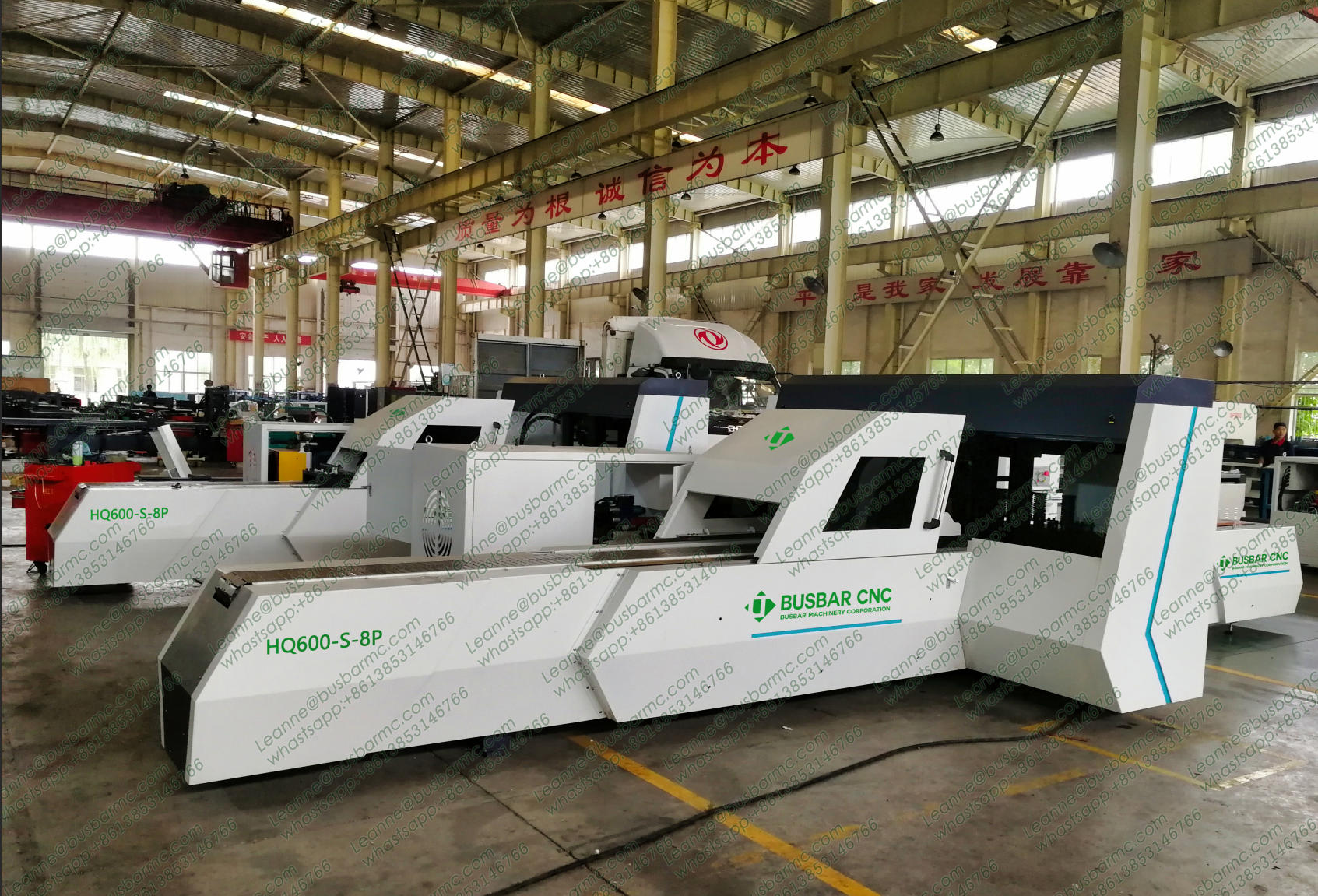 HQ600-S-8P Máy thanh cái CNC – Máy đột thanh cái đồng CNC, máy gia công thanh cá